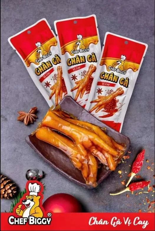 Chef biggy chân gà 30g - vị cay | https://kmhfood.vn